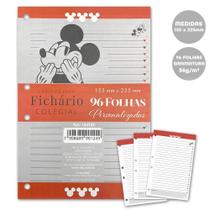 Refil Para Fichário Colegial Mickey Minnie Disney 96Fls 90G