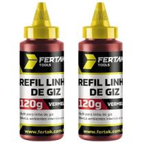 Refil para Linha de Giz 120g Fertak Vermelho 2und