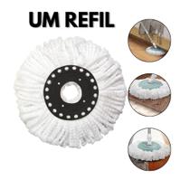 Refil para Mop Giratório 360 Esfregão Microfibra Universal 16cm Diâmetro Macio Absorvente Econômico e Sustentável