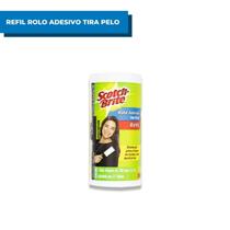 Refil Para Rolo Adesivo Roupas Pelo Sofa Scotch-Brite Tira Pelos e Fiapos 3M Com 21 Folhas