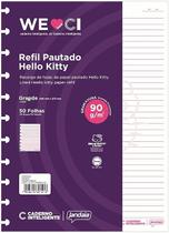 Refil Pautada Para Caderno De Discos Hello Kitty Jandaia 50 Fls 90g Universitário
