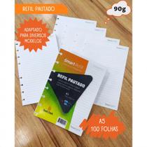 Refil Pautado A5 100 Folhas 140x200mm para Caderno de Discos Sistema 8 Discos Refil Pautado A5 100 Folhas 140x200mm para Caderno de Discos Sistema 8 Discos
