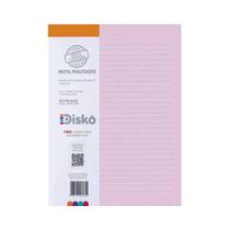 Refil Pautado Disko Rosa C/50 Fls M 18X24,2Cm Rf22C071