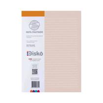 Refil Pautado Disko Salmão c/50 fls M 18x24,2cm RF22C070 Refil Pautado Disko Salmão c/50 fls M 18x24,2cm RF22C070