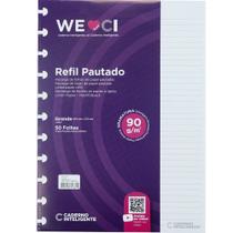 Refil Pautado Grande 50 Folhas 90g Caderno Inteligente