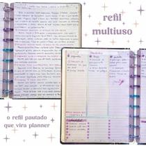 Refil Pautado Multiuso Anoitecer Grande - Caderno de Disco - Octo - Planner Vertical - Universitário 11 furos