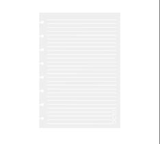 REFIL PAUTAS BRANCAS - Bloco com 30 Folhas para Caderno de Disco REFIL PAUTAS BRANCAS - Bloco com 30 Folhas para Caderno de Disco