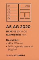 Refil Planner A5 Agenda 2020 Ótima Gráfica 8911-5