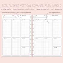 Refil Planner Semanal Vertical Grande - Caderno de Disco - Octo