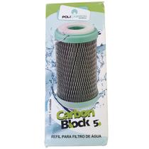 Refil Policarbon Carbon Block POU 5 Original 60 L/h Redução de Cloro Purificadores de Água Elemento filtrante Reposição Água potável Filtragem avan Refil Policarbon Carbon Block POU 5 Original 60 L/h Redução de Cloro Purificadores de Água Elemento filtrante Reposição Água potável Filtragem avan