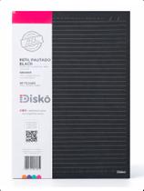 Refil Preto Black Pautado A4 P/ Caderno de Disco G 50 Folhas - Refil Preto Black Pautado A4 P/ Caderno de Disco G 50 Folhas -