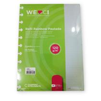 Refil rainbow pautado 120g 30f - caderno inteligente Refil rainbow pautado 120g 30f - caderno inteligente