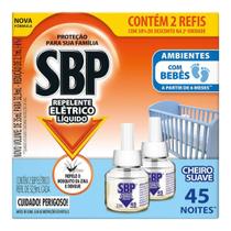 Refil Repelente Elétrico Líq. 2un 32,9ml Cheiro Suave - SBP Refil Repelente Elétrico Líq. 2un 32,9ml Cheiro Suave - SBP