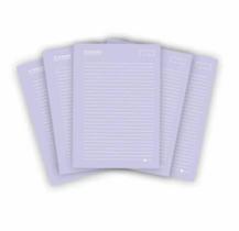 Refil reposicionavel uni lilas pautado 40 flolhas merci 1013