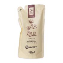 Refil sabonete liquido flor de algodão 500ml - Avatim Cheiros da Terra