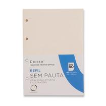 Refil Sem Pauta Caderno Argolado Cicero Polen 80g 14,8x21cm 40Fls