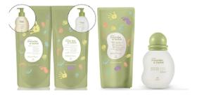 Refil Shampoo Condic. Sabonete Liquido E Colônia Mamãe Bebê Verde-claro