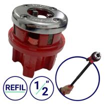 Refil Tarraxa Manual Para Cano Metálico Ferro Aço BSPT 1/2