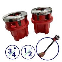 Refil Tarraxa Manual Para Cano Metálico Ferro BSPT 3/4 e 1/2