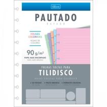 Refil Tilidisco Colegial Fls Coloridas 17,7x24cm c/Pauta 50Fls 90g Tilibra Caderno Inteligente Médio