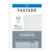 Refil Tilidisco Pautado 50Fls Cinza 90Grs Tilibra