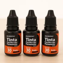 Refil Tinta Permanente Jocar Office 20ml Kit 3 Unidades Iguais ou Sortidas