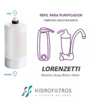 Refil Vela Filtro Água Lorenzetti Acqua Bella Vitale Rv-01