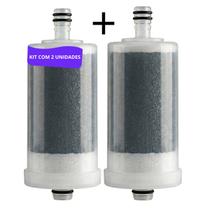 Refil Vela Filtro de Água Copo Torneira Universal Purificador Carvão Ativado Elimina Cloro Kit 2 Modelar