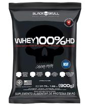 Refil whey 100% hd chocolate 900g black skull