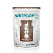 Refil Whey Protein WHEYDOP 3W Sabor Chocolate Suíço elementoPuro 900g Refil Whey Protein WHEYDOP 3W Sabor Chocolate Suíço elementoPuro 900g