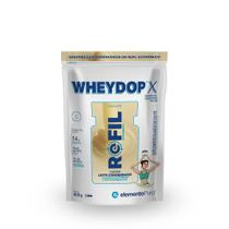 Refil Whey Protein WHEYDOP X Sabor Leite Condensado elementoPuro 900g Refil Whey Protein WHEYDOP X Sabor Leite Condensado elementoPuro 900g