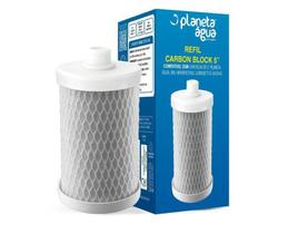 Refilcompatível c/ purificadores carbon block 5" rosca - Planeta Àgua