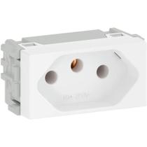 refinatto módulo tomada 2 polos + terra branco 10a - weg refinatto módulo tomada 2 polos + terra branco 10a - weg