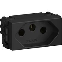 refinatto módulo tomada 2 polos + terra preto 20a - weg refinatto módulo tomada 2 polos + terra preto 20a - weg