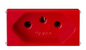 refinatto módulo tomada 2 polos + terra vermelho 10a - weg refinatto módulo tomada 2 polos + terra vermelho 10a - weg