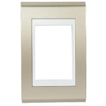 refinatto placa 4x2 3 posições concept branco/champanhe - weg