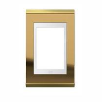 refinatto placa 4x2 3 posições concept branco/ouro - weg