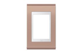 refinatto placa 4x2 3 posições concept branco/rose gold - weg