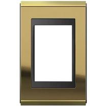 refinatto placa 4x2 3 posições concept preto/ouro - weg refinatto placa 4x2 3 posições concept preto/ouro - weg