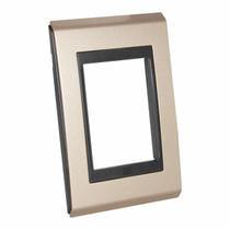 refinatto placa 4x2 3 posições concept preto/rose gold - weg