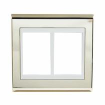 refinatto placa 4x4 6 posições concept branco/ouro - weg refinatto placa 4x4 6 posições concept branco/ouro - weg