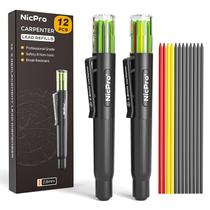 Refis de grafite para lápis de carpinteiro Nicpro 2,8 mm 12 peças