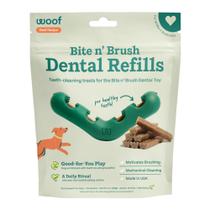 Refis Dentais para Cães WOOF Bite n' Brush Sabor Carne 18 Petiscos