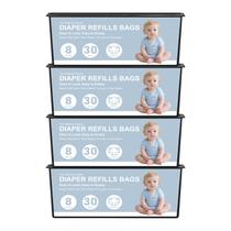 Refis para Balde de Fraldas FRTKYGY 120 Sacos com Barreira de Odor de 7 Camadas