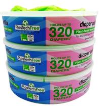 Refis para lixeira de fraldas PlasTechFree compostáveis, 3 unidades Refis para lixeira de fraldas PlasTechFree compostáveis, 3 unidades