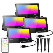 Reflectores LED Inteligentes para Exteriores Taptoron 80W RGB Bluetooth IP66