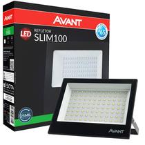 Refletor 100w Led Verde Bivolt 110/220 Prova Dágua Holofote Decoração Jardim Slim Avant