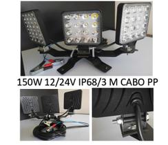 Refletor 150w 12v 24v motor home/ Trailer/barco/pesca /uso tec. solar