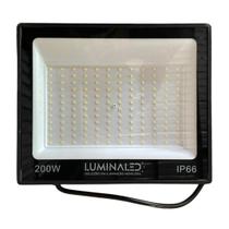 Refletor 200w 6500k Luz Fria Ip 66 Bivolt Casa Varanda Slim Garagem Pátio Terraço
