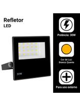 Refletor 30 Watts Luz Branco Quente 3.000 K